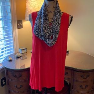 Apt 9 sleeveless tunic w/detached infinity scarf